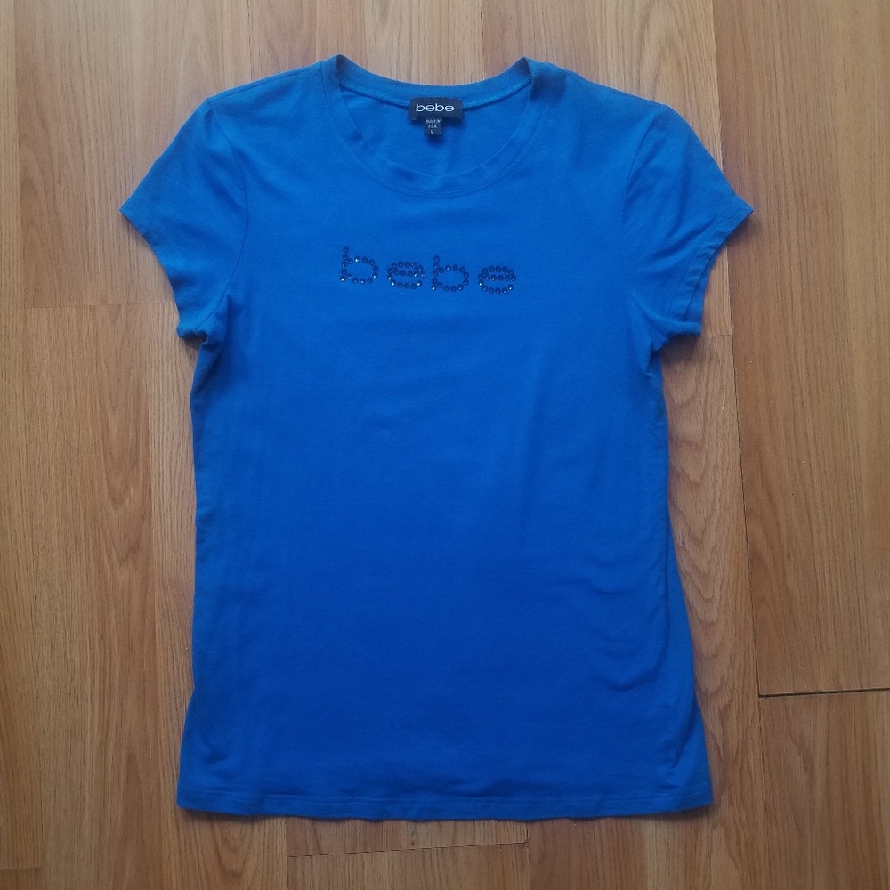 🧡Blue Bedazzled bebe Short Sleeve T-shirt